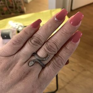 Sterling silver snake ring